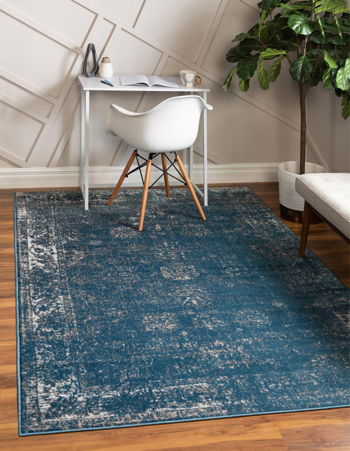 Rechteck Teppich Monaco in Blau von Hadorn™ - Lifestyle Image