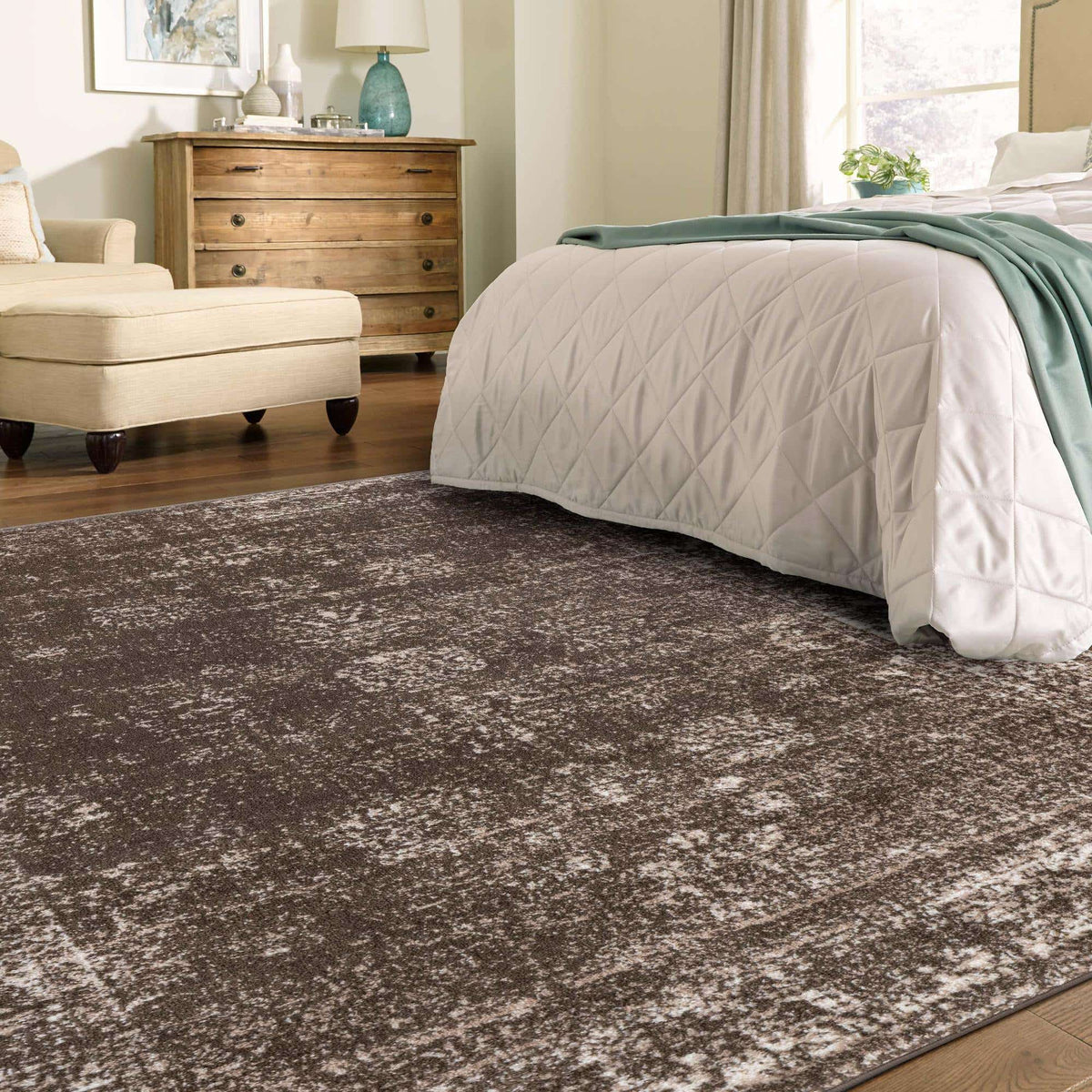 Rechteck Teppich Monaco in Braun von Hadorn™ - Lifestyle Image