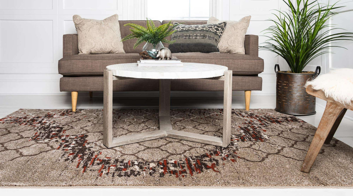 Rechteck Teppich Trellis in Dunkelbeige von Hadorn™ - Lifestyle Image