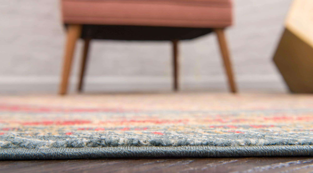 Quadratisch Teppich Kashkuli Gabbeh in Blau von Hadorn™ - Lifestyle Image