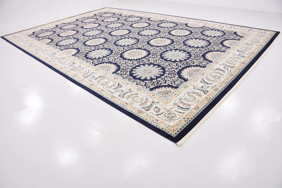 Rechteck Teppich Nain Design in Blau von Hadorn™ - Lifestyle Image