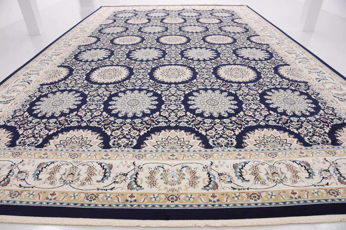 Rechteck Teppich Nain Design in Blau von Hadorn™ - Lifestyle Image