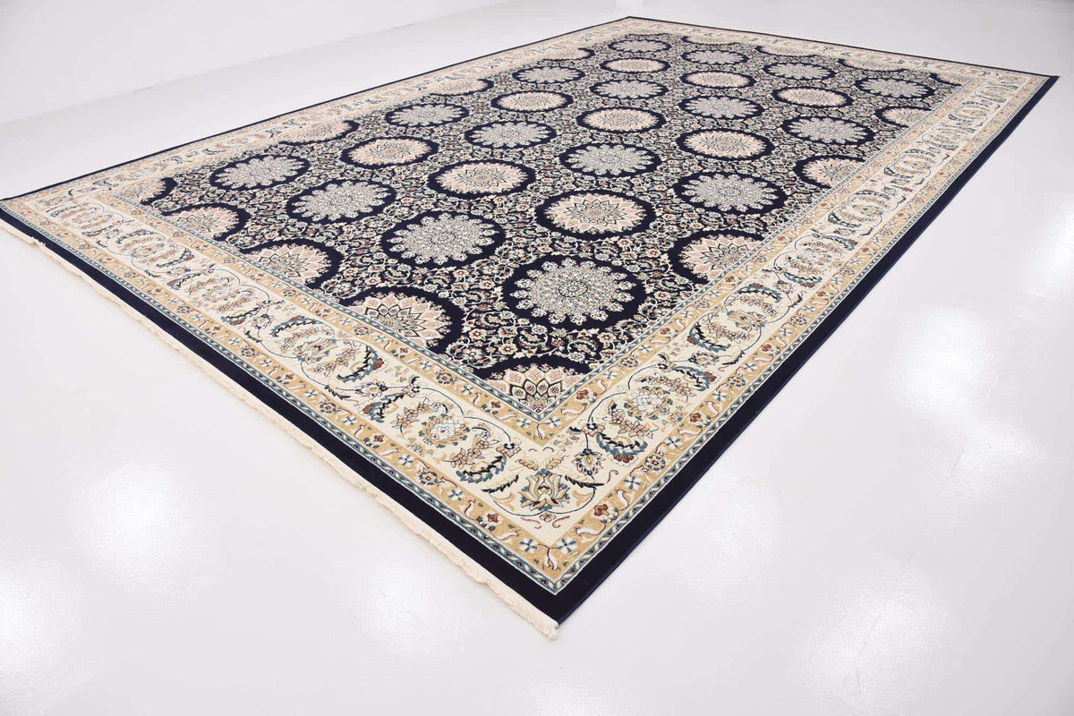Rechteck Teppich Nain Design in Blau von Hadorn™ - Lifestyle Image
