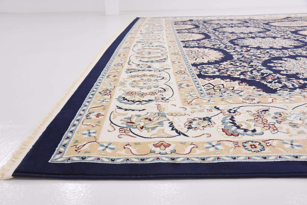 Rechteck Teppich Nain Design in Blau von Hadorn™ - Lifestyle Image