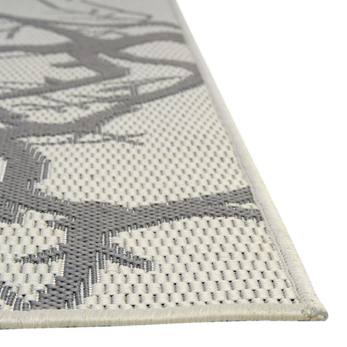 Rechteck Outdoor Teppich Outdoor Botanical in Hellgrau von Hadorn™ - Lifestyle Image