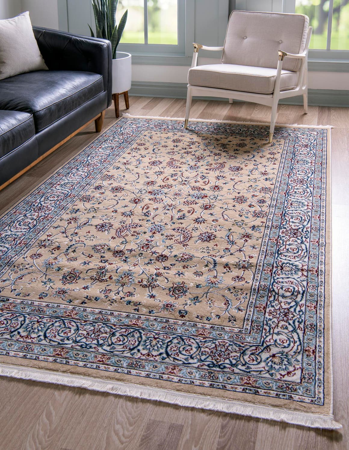 Rechteck Teppich Nain Design in Beige von Hadorn™ - Lifestyle Image