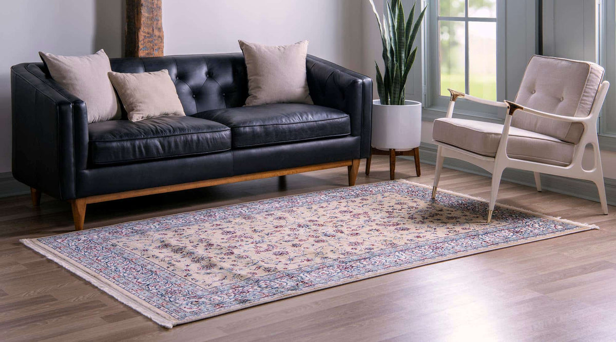 Rechteck Teppich Nain Design in Beige von Hadorn™ - Lifestyle Image