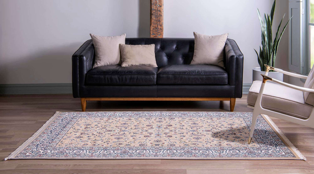 Rechteck Teppich Nain Design in Beige von Hadorn™ - Lifestyle Image