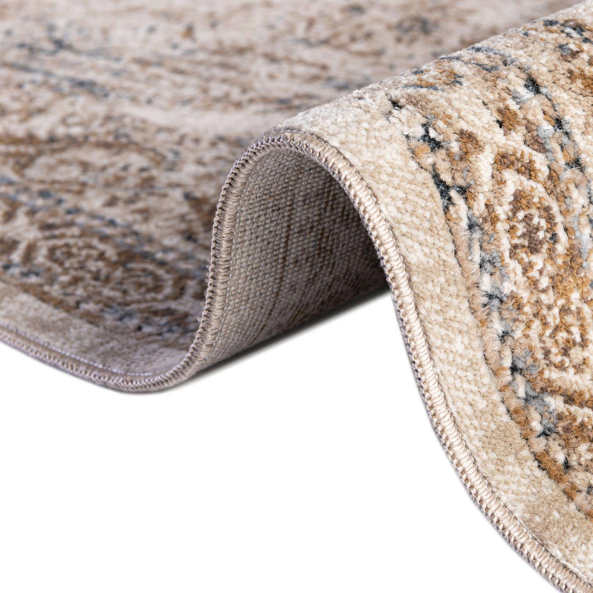 Rund Teppich Villa in Beige von Hadorn™ - Lifestyle Image