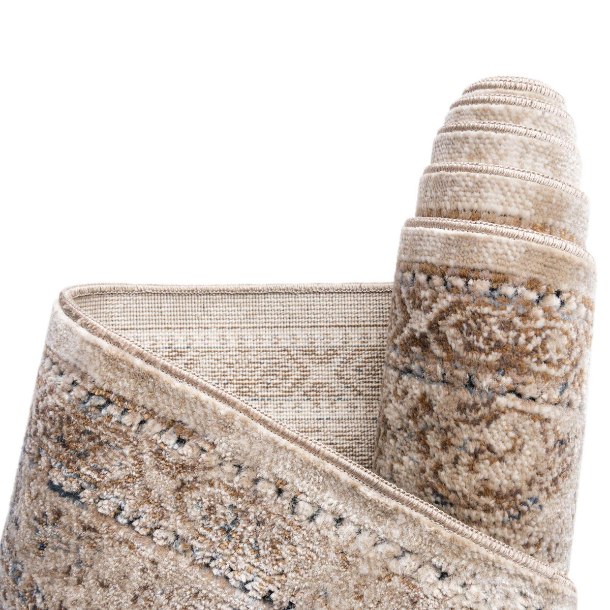 Rund Teppich Villa in Beige von Hadorn™ - Lifestyle Image