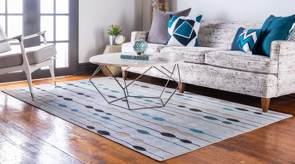 Rechteck Outdoor Teppich Outdoor Modern in Grau von Hadorn™ - Lifestyle Image