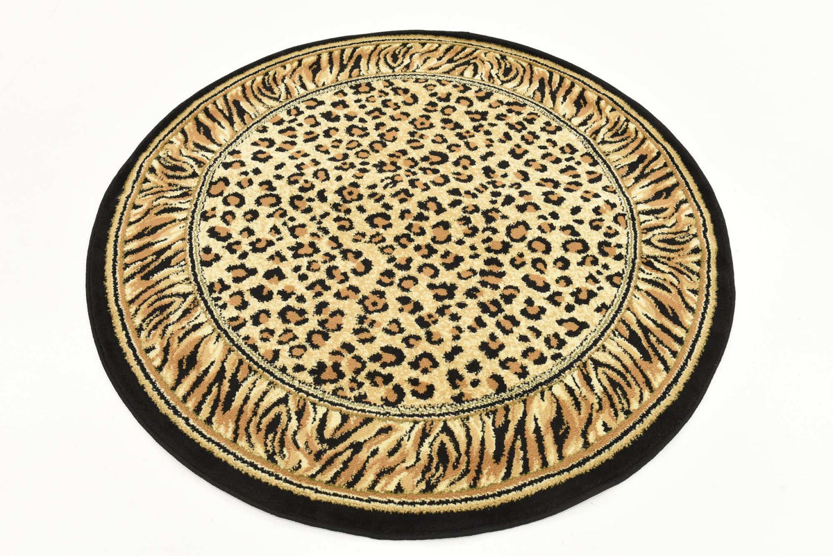 Rund Teppich Safari in Hellbraun von Hadorn™ - Lifestyle Image