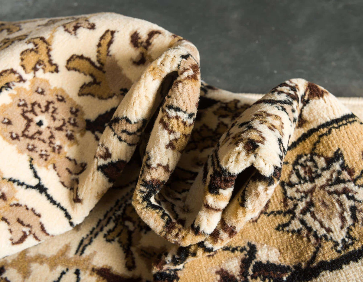Rechteck Teppich Isfahan Design in Beige von Hadorn™ - Lifestyle Image