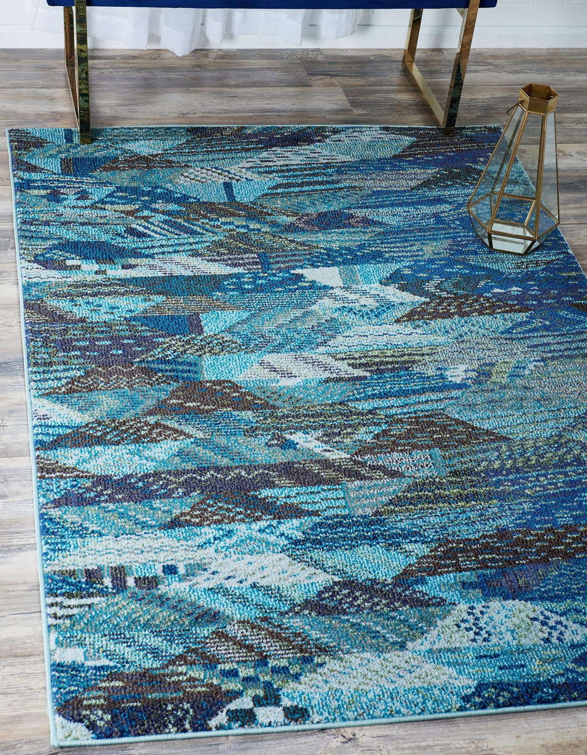Rechteck Teppich Santa Fe in Blau von Hadorn™ - Lifestyle Image