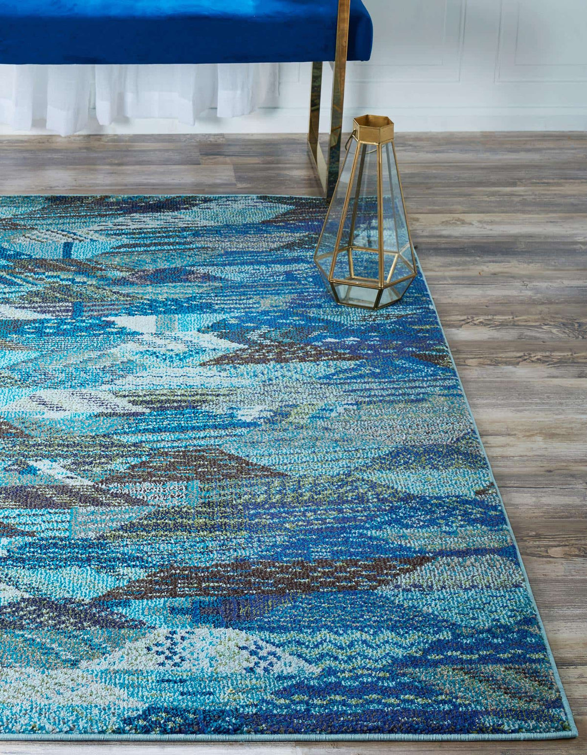 Rechteck Teppich Santa Fe in Blau von Hadorn™ - Lifestyle Image