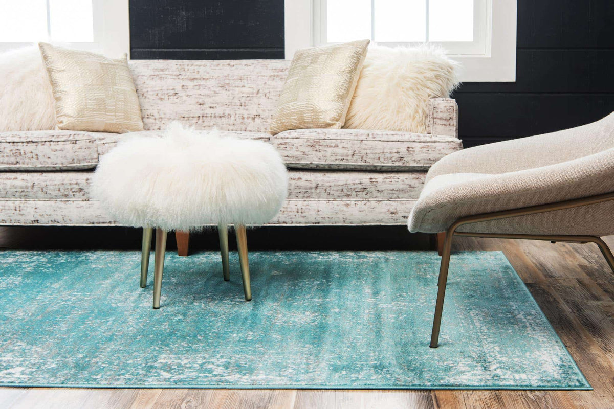 Rechteck Teppich Monaco in Türkis von Hadorn™ - Lifestyle Image