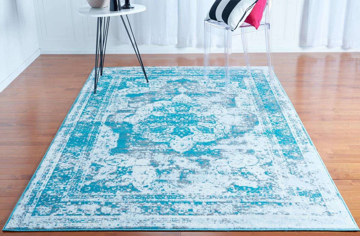 Rechteck Teppich Monaco in Türkis von Hadorn™ - Lifestyle Image