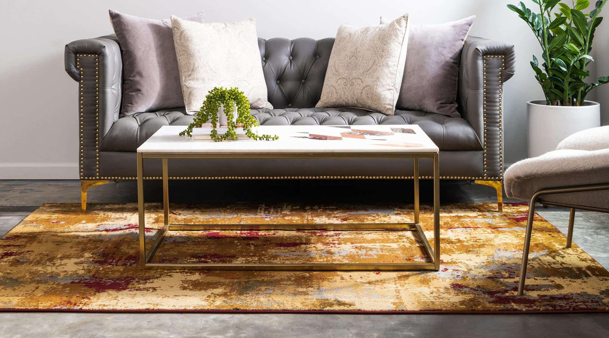 Rechteck Teppich Coffee Shop in Beige von Hadorn™ - Lifestyle Image
