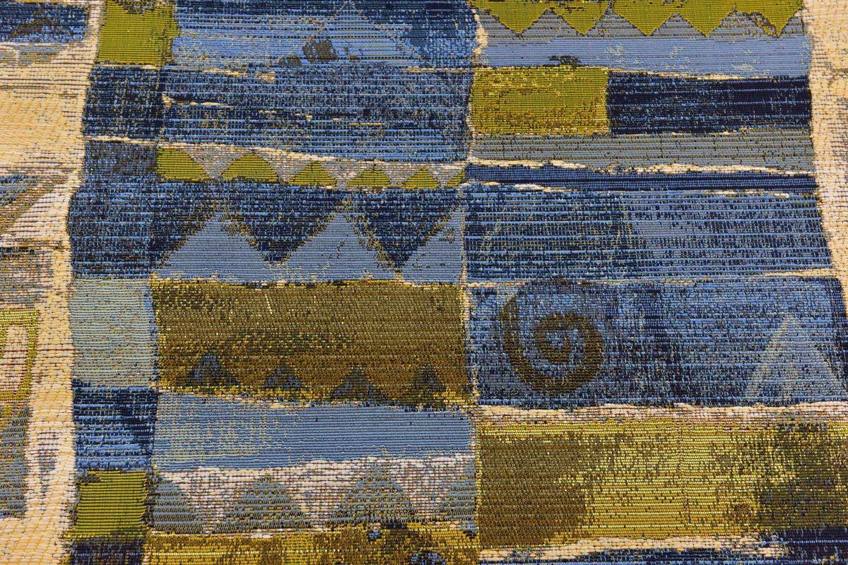 Rechteck Outdoor Teppich Outdoor Modern in Blau von Hadorn™ - Lifestyle Image