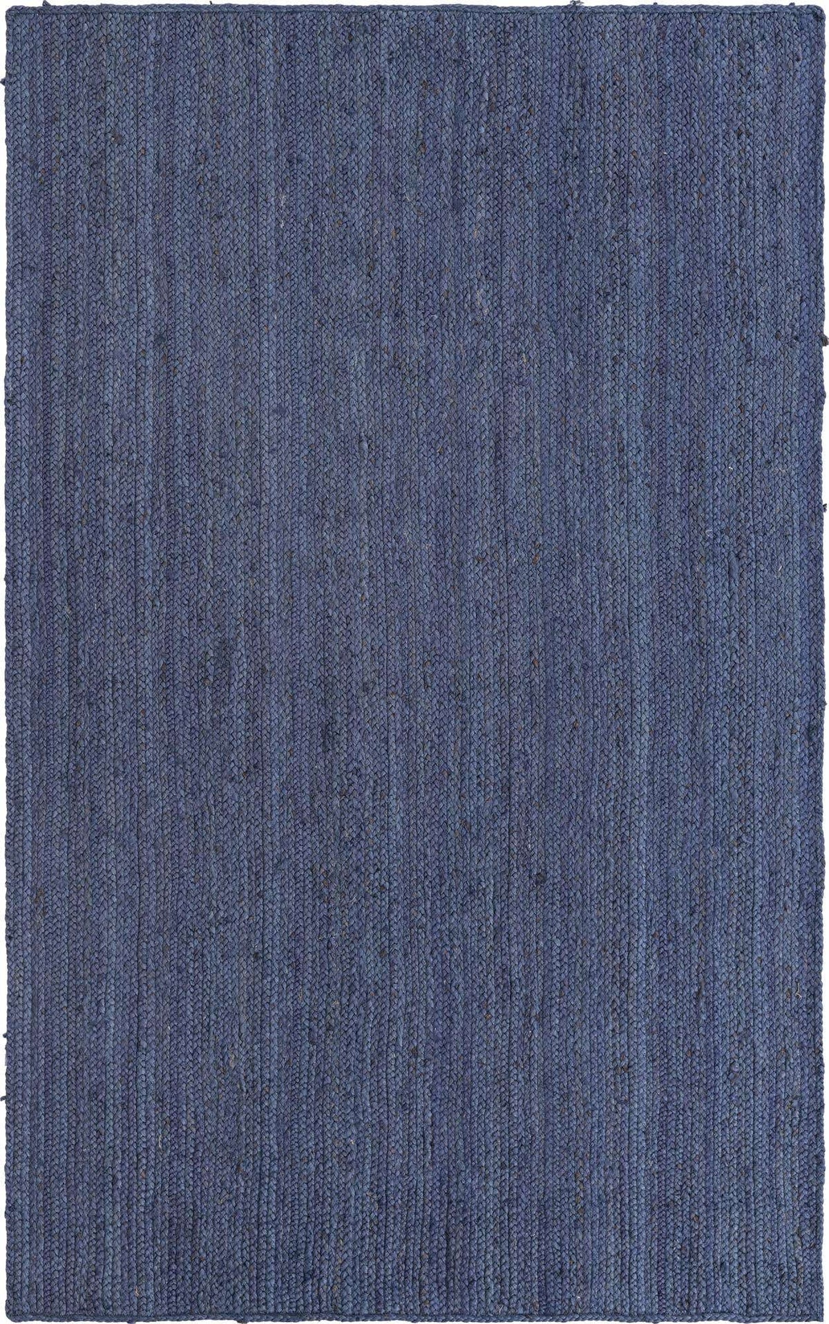 Rechteck Handgeflochten Teppich Braided Jute in Marineblau von Hadorn™ - Lifestyle Image