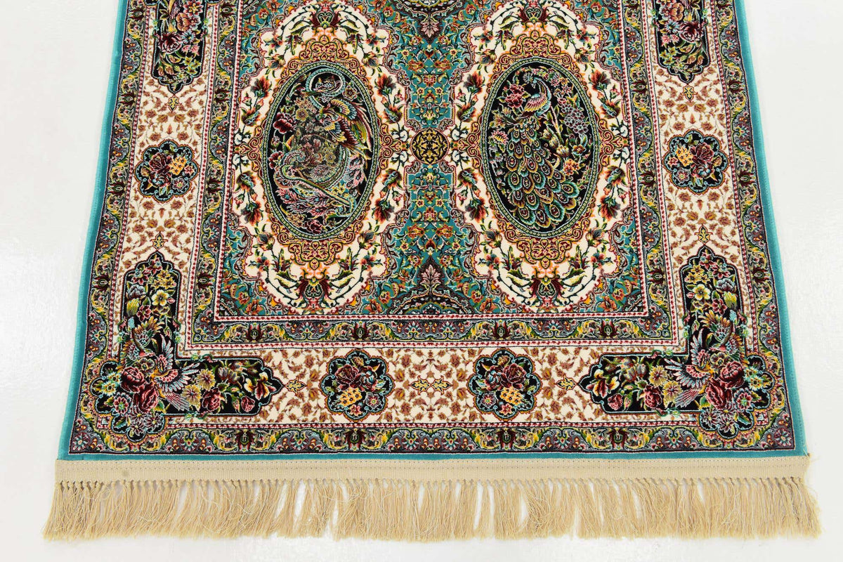 Rechteck Teppich Dynasty in Türkis von Hadorn™ - Lifestyle Image