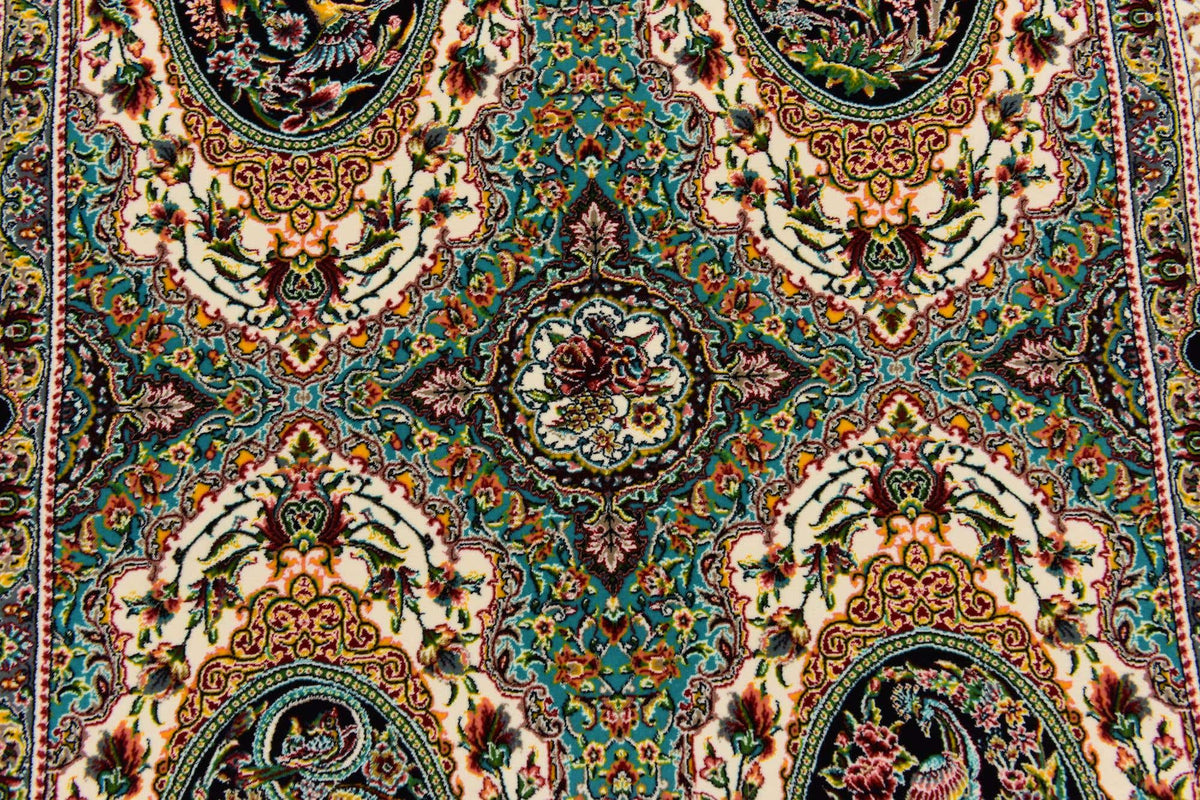 Rechteck Teppich Dynasty in Türkis von Hadorn™ - Lifestyle Image