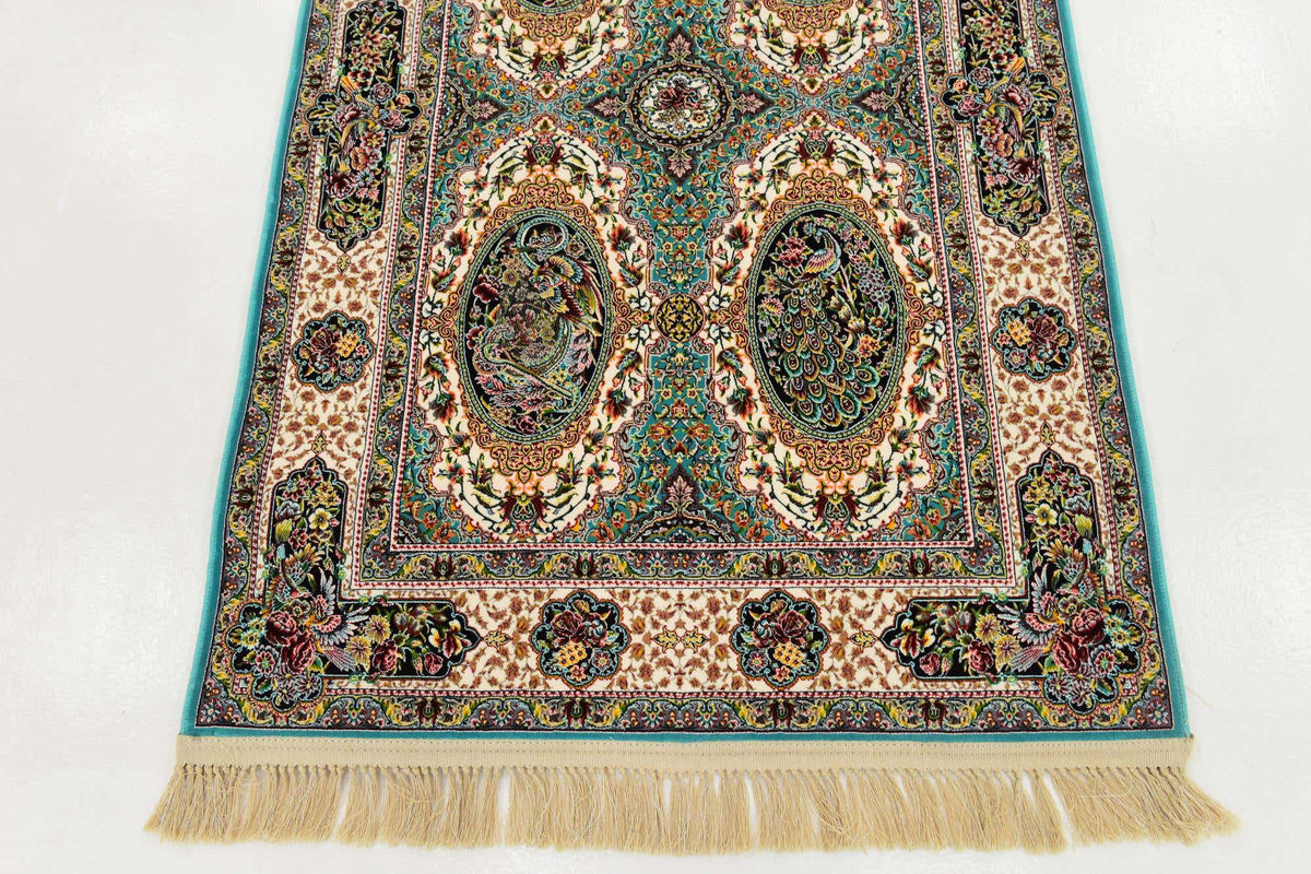 Rechteck Teppich Dynasty in Türkis von Hadorn™ - Lifestyle Image