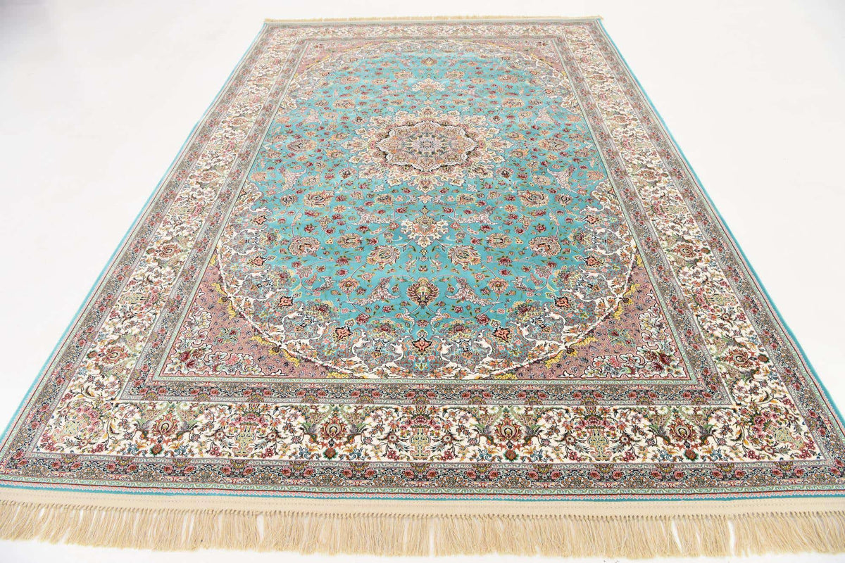 Rechteck Teppich Dynasty in Türkis von Hadorn™ - Lifestyle Image