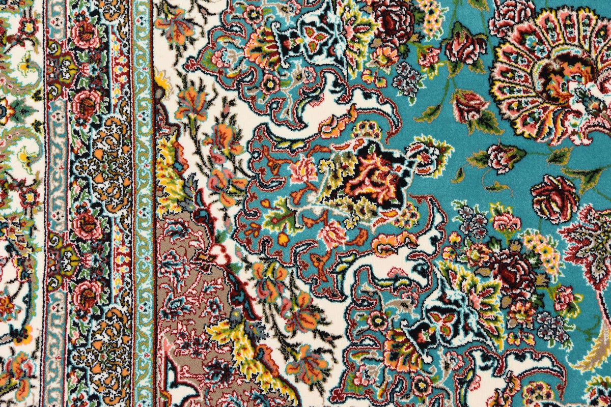 Rechteck Teppich Dynasty in Türkis von Hadorn™ - Lifestyle Image