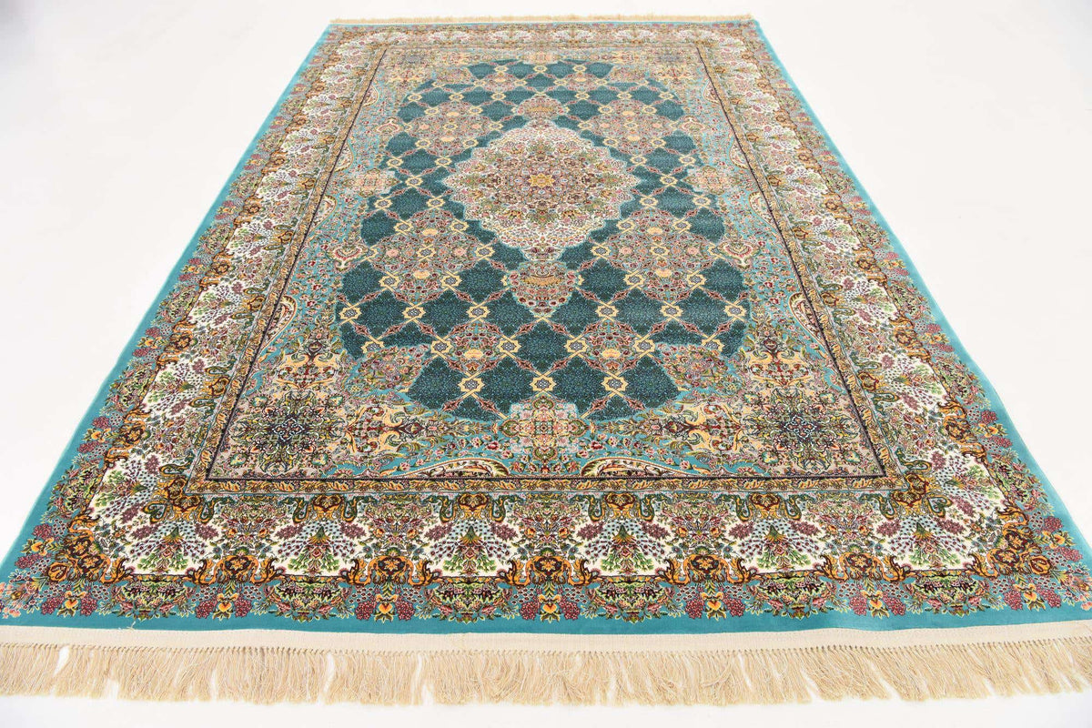 Rechteck Teppich Dynasty in Türkis von Hadorn™ - Lifestyle Image