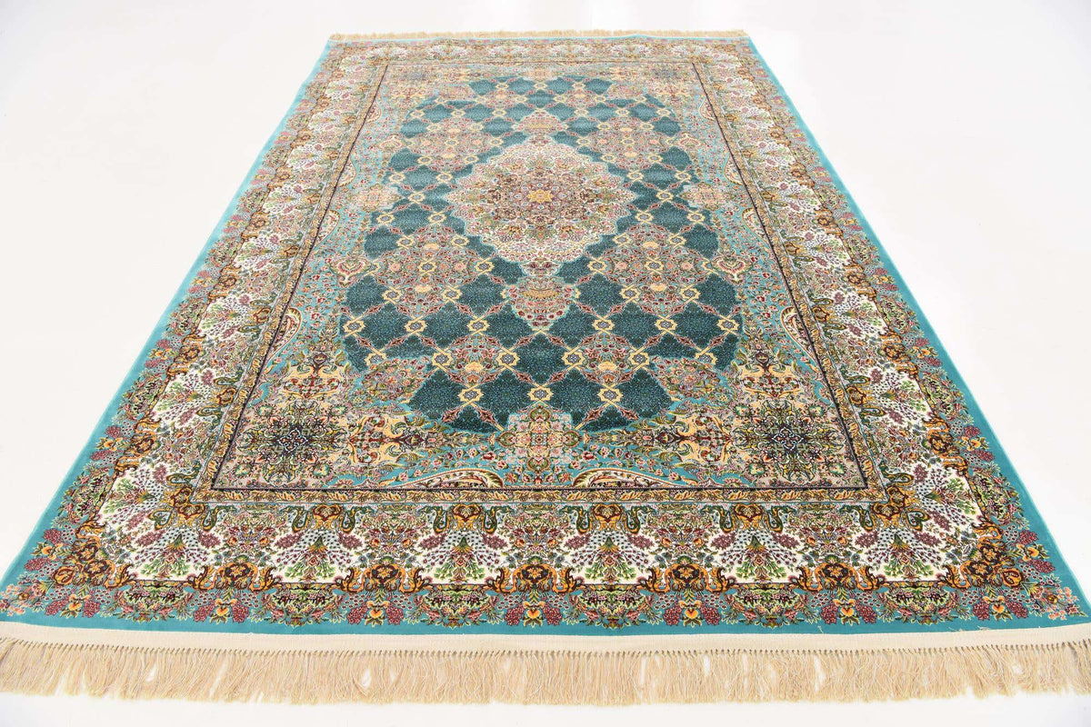 Rechteck Teppich Dynasty in Türkis von Hadorn™ - Lifestyle Image