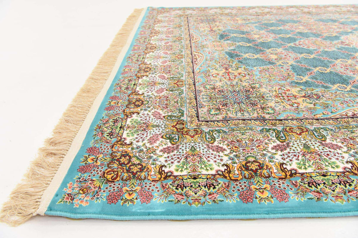 Rechteck Teppich Dynasty in Türkis von Hadorn™ - Lifestyle Image