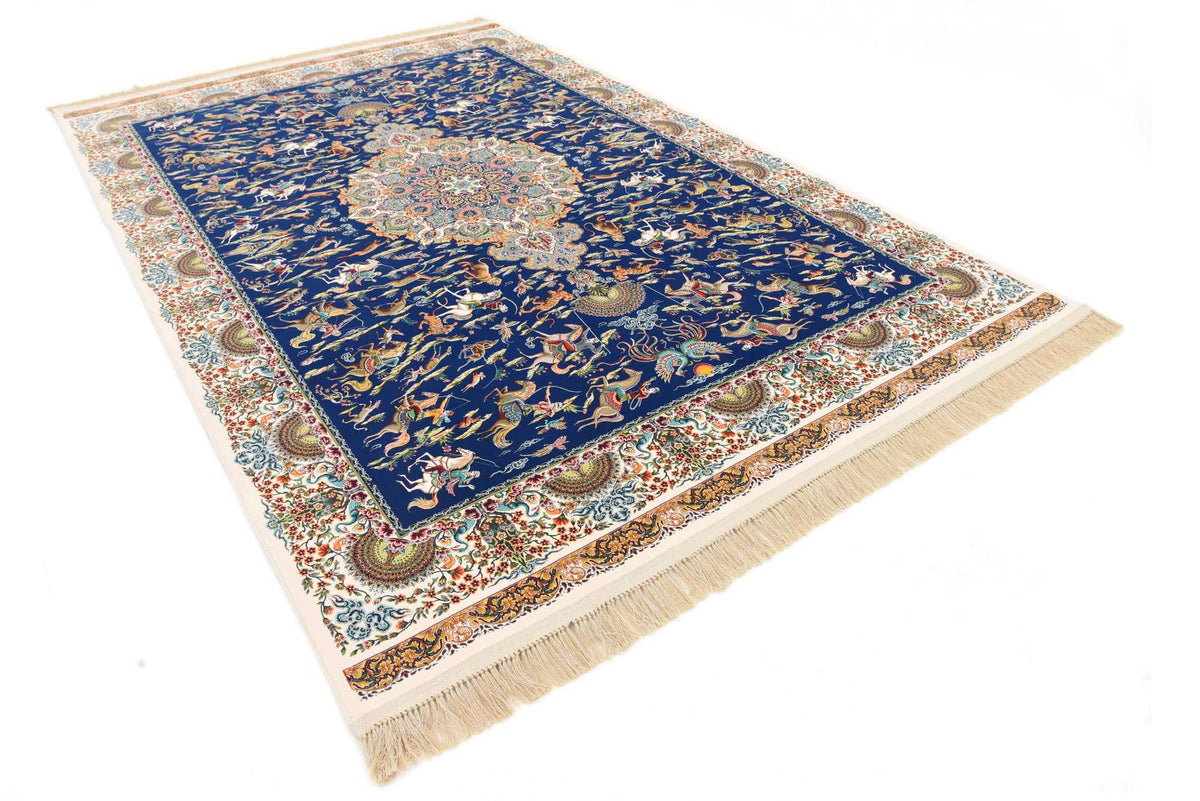 Rechteck Teppich Dynasty in Dunkelblau von Hadorn™ - Lifestyle Image