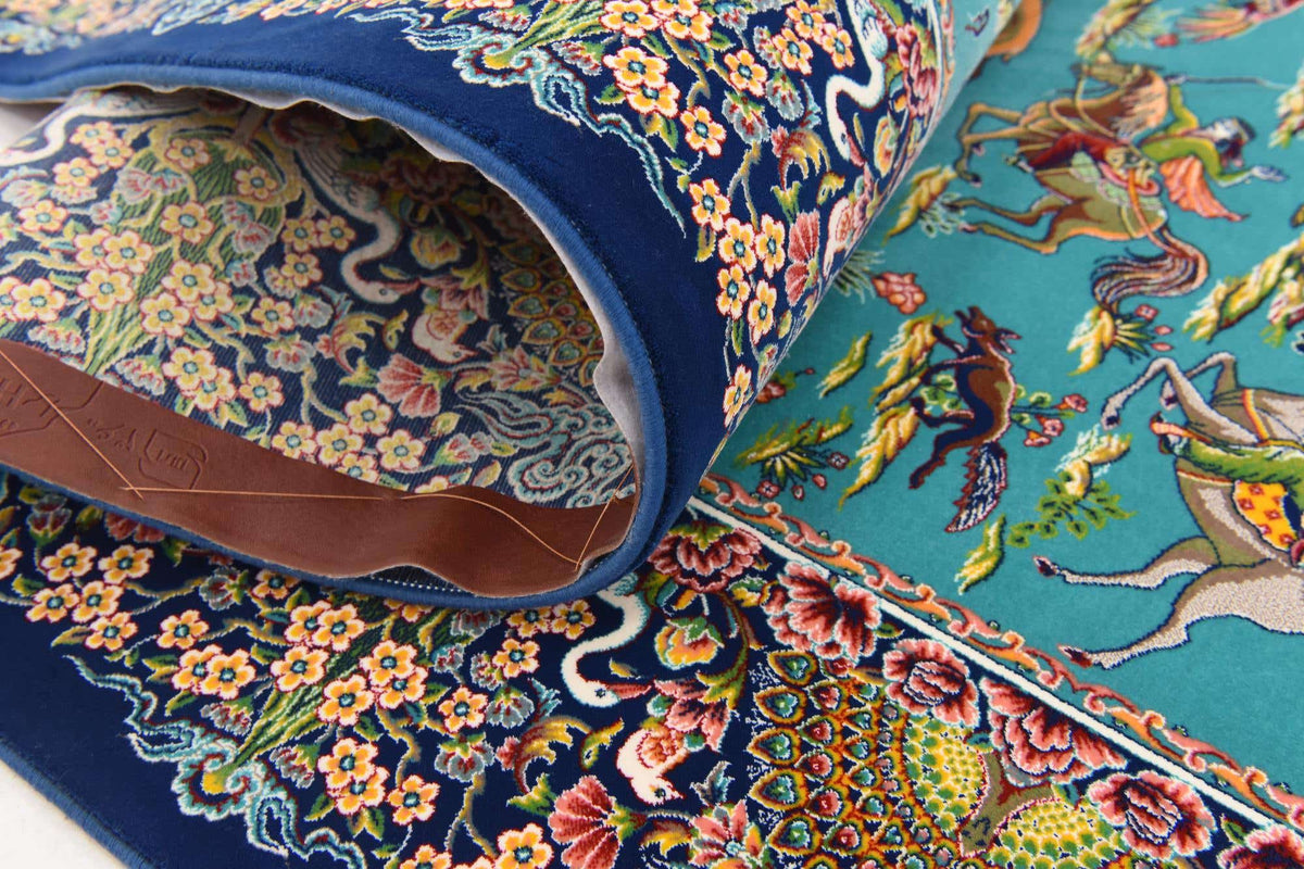 Rechteck Teppich Dynasty in Türkis von Hadorn™ - Lifestyle Image