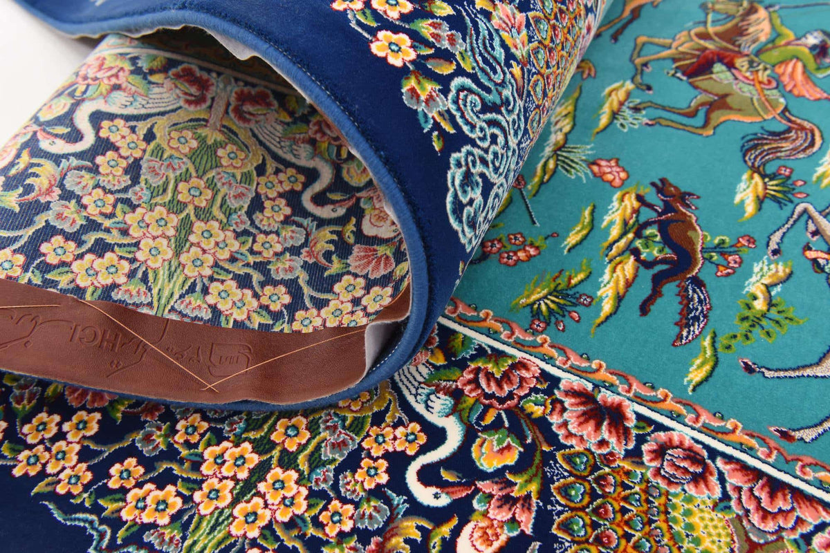 Rechteck Teppich Dynasty in Türkis von Hadorn™ - Lifestyle Image
