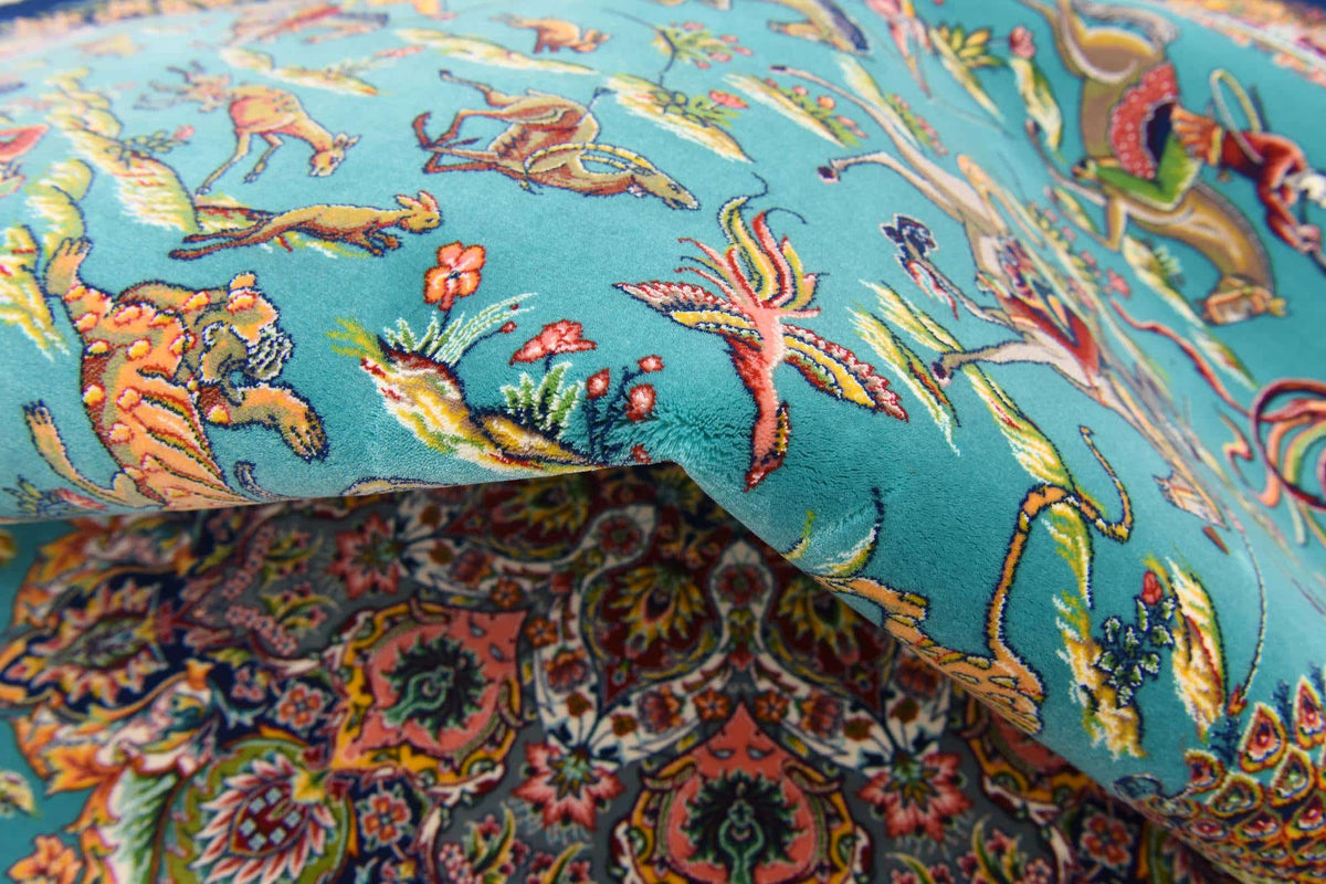 Rechteck Teppich Dynasty in Türkis von Hadorn™ - Lifestyle Image