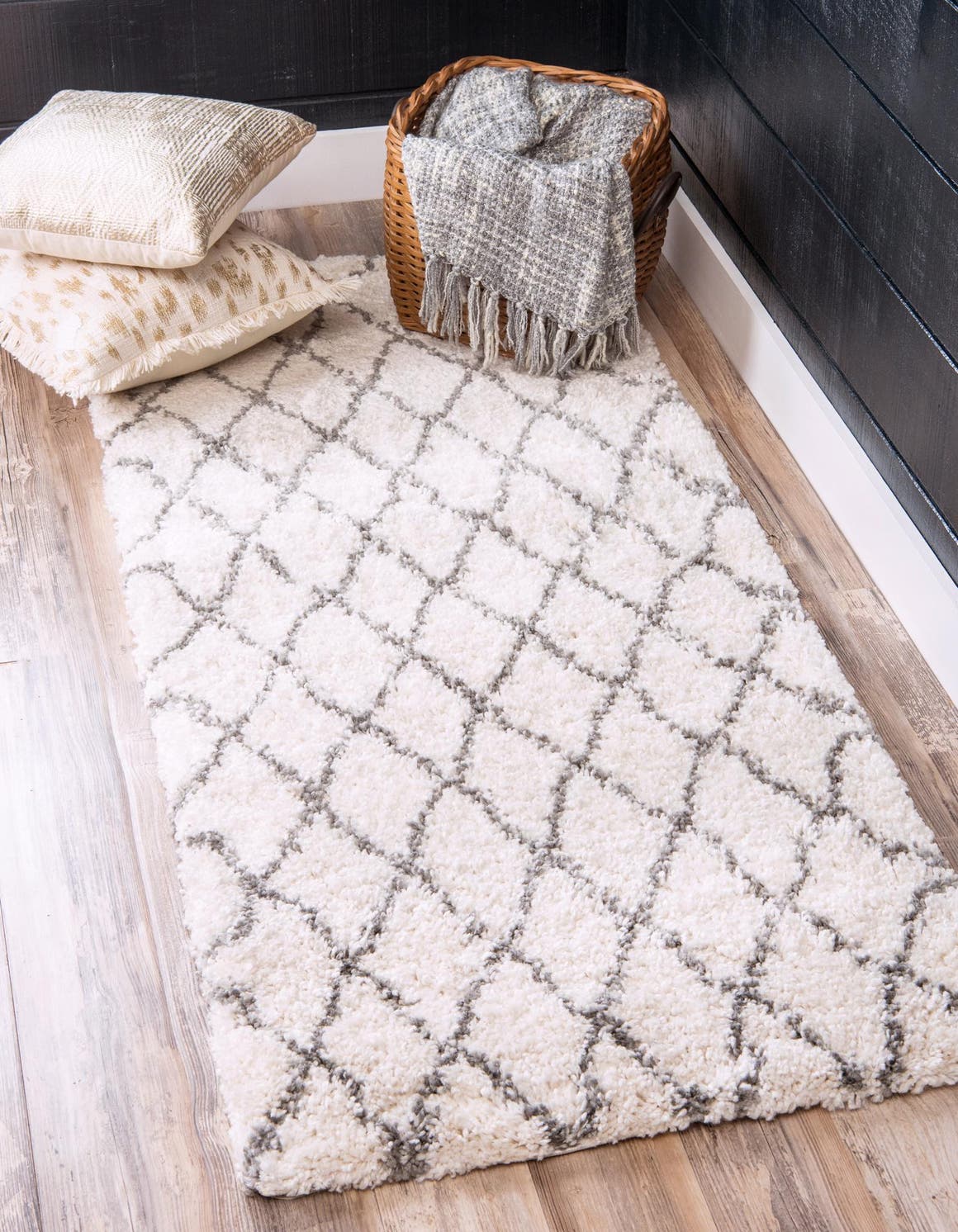 Läufer Hochflorteppich Marrakesh Shag in Beige von Hadorn™ - Lifestyle Image