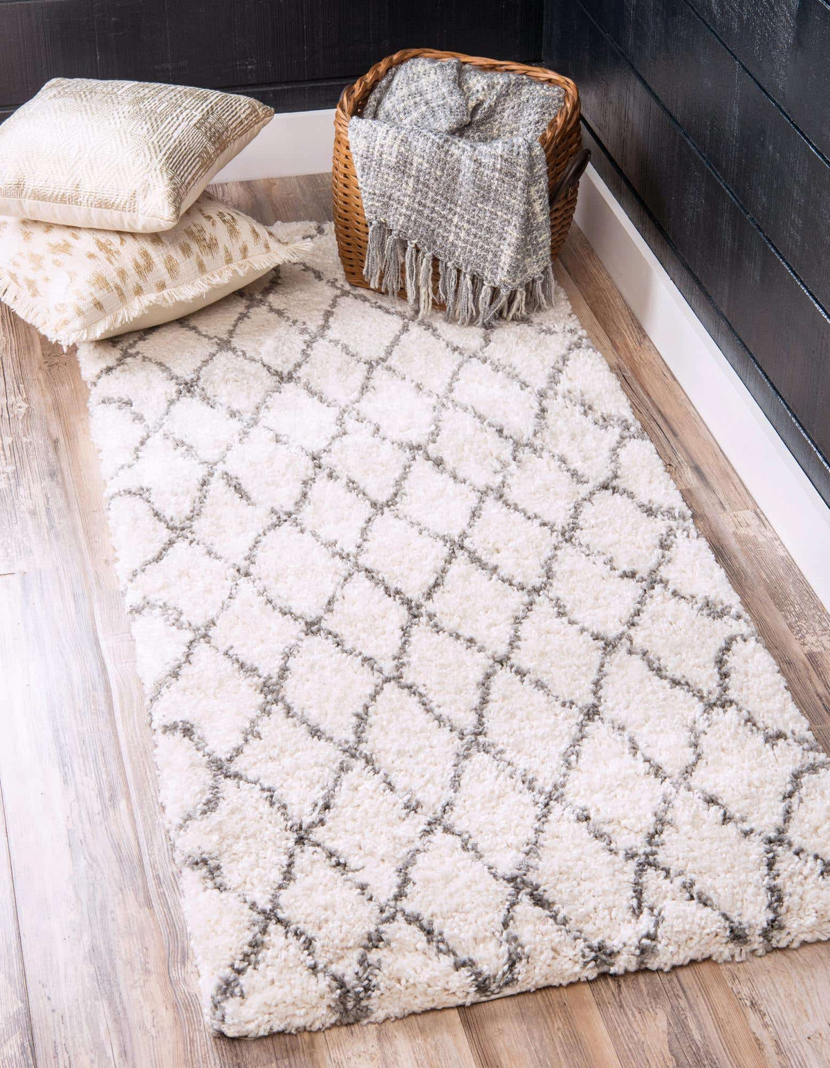 Läufer Hochflorteppich Marrakesh Shag in Beige von Hadorn™ - Lifestyle Image