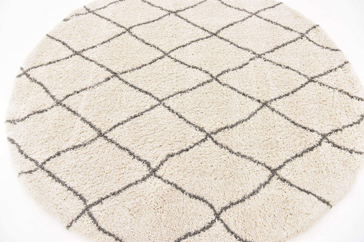 Rund Hochflorteppich Marrakesh Shag in Beige von Hadorn™ - Lifestyle Image