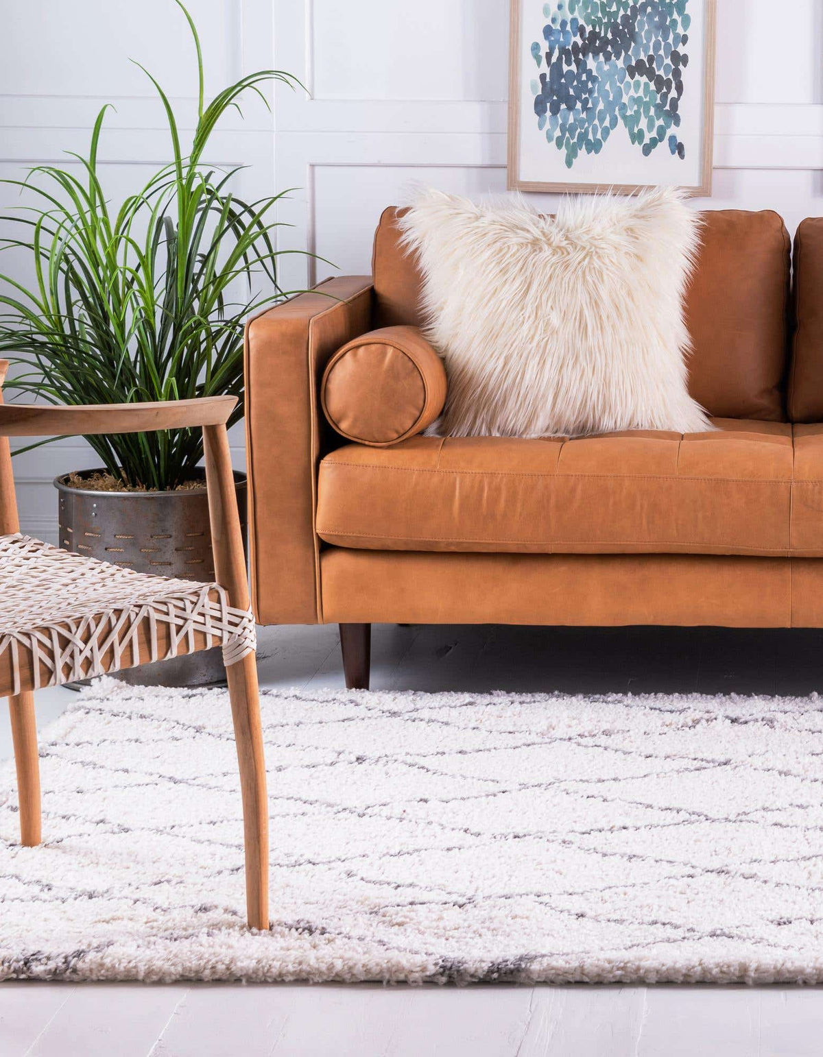 Rechteck Hochflorteppich Marrakesh Shag in Beige von Hadorn™ - Lifestyle Image