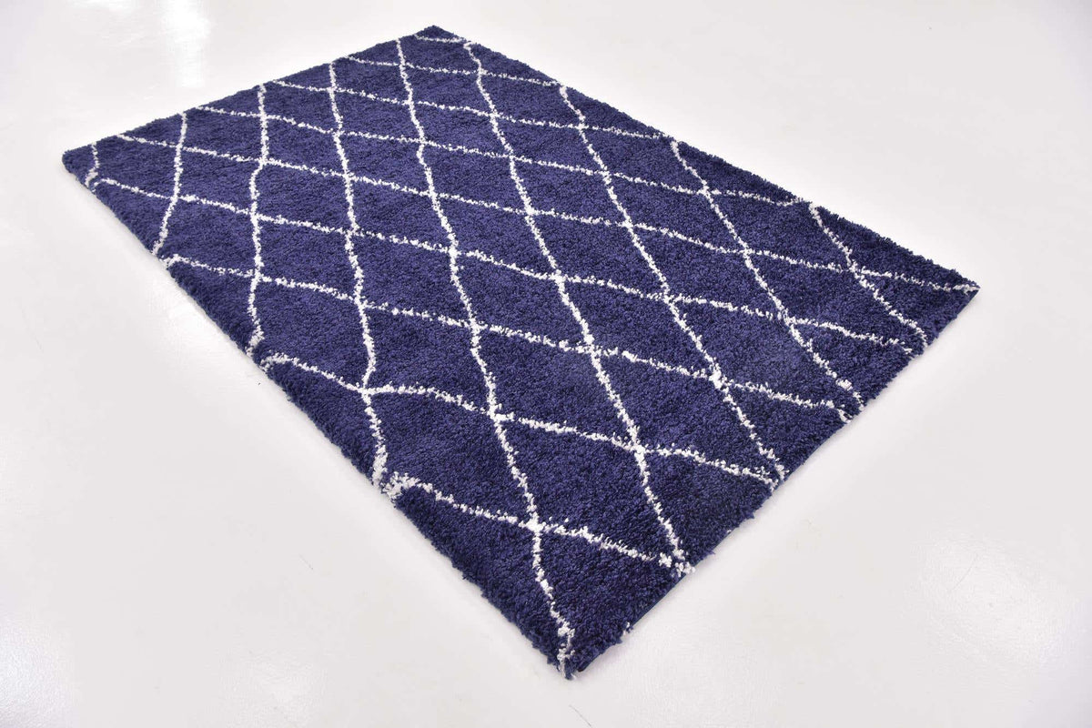 Rechteck Hochflorteppich Marrakesh Shag in Blau von Hadorn™ - Lifestyle Image