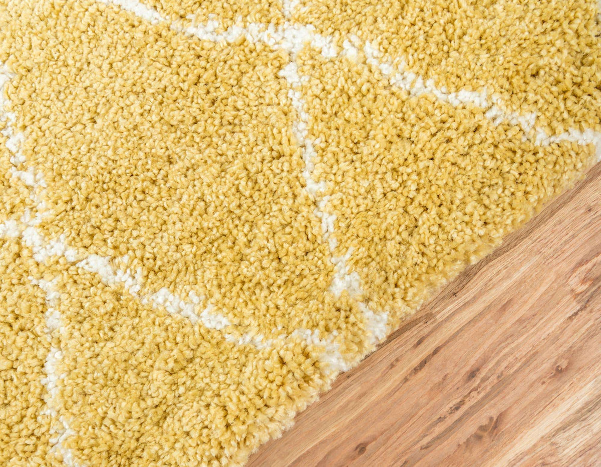Läufer Hochflorteppich Marrakesh Shag in Gelb von Hadorn™ - Lifestyle Image
