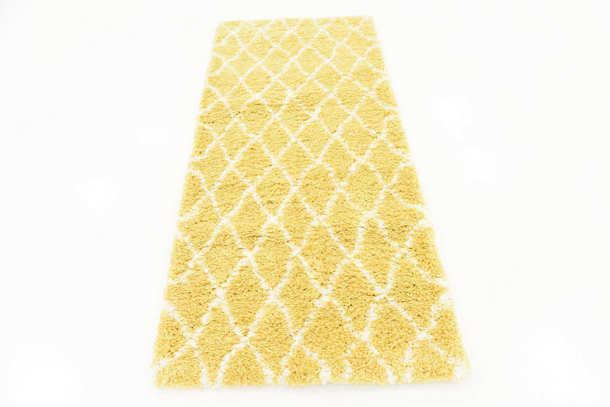 Läufer Hochflorteppich Marrakesh Shag in Gelb von Hadorn™ - Lifestyle Image