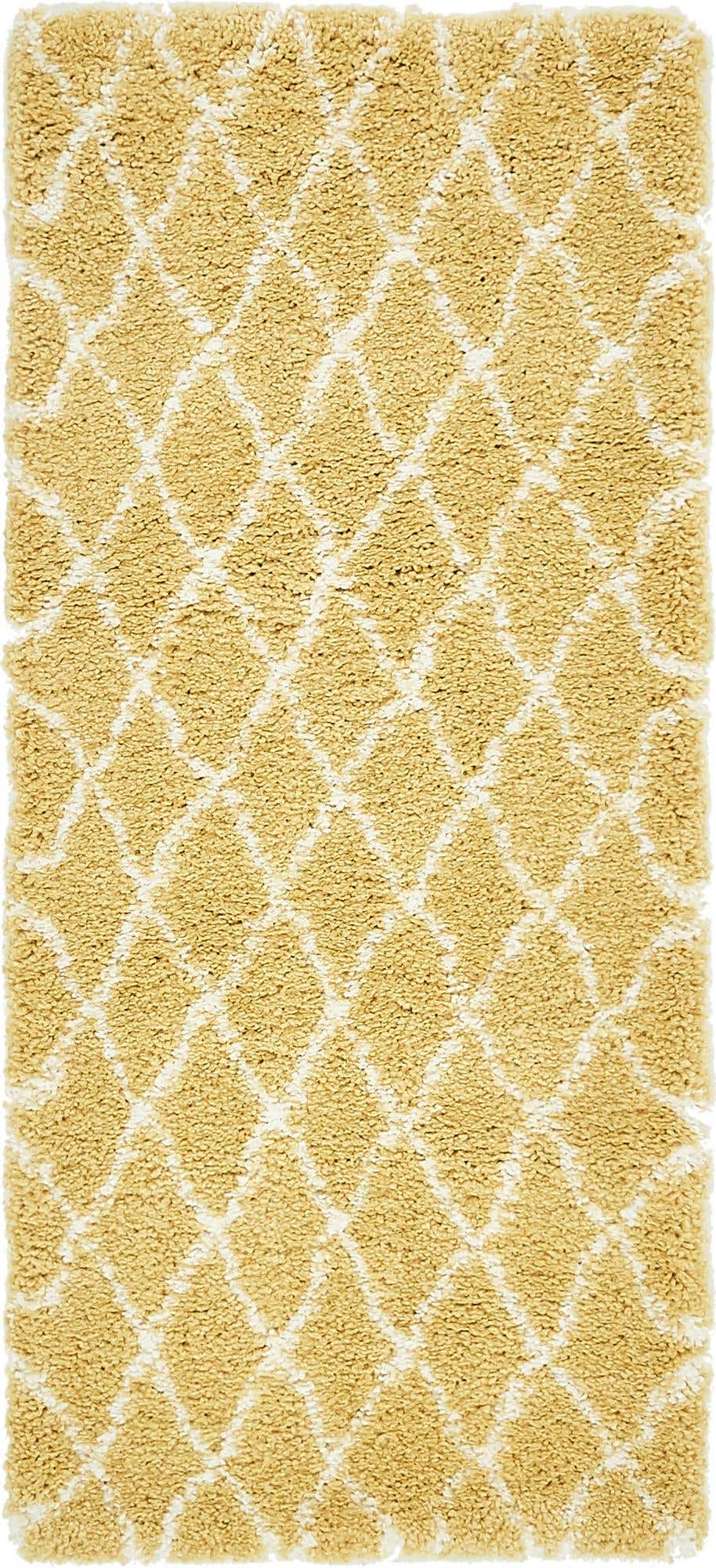 Läufer Hochflorteppich Marrakesh Shag in Gelb von Hadorn™ - Lifestyle Image