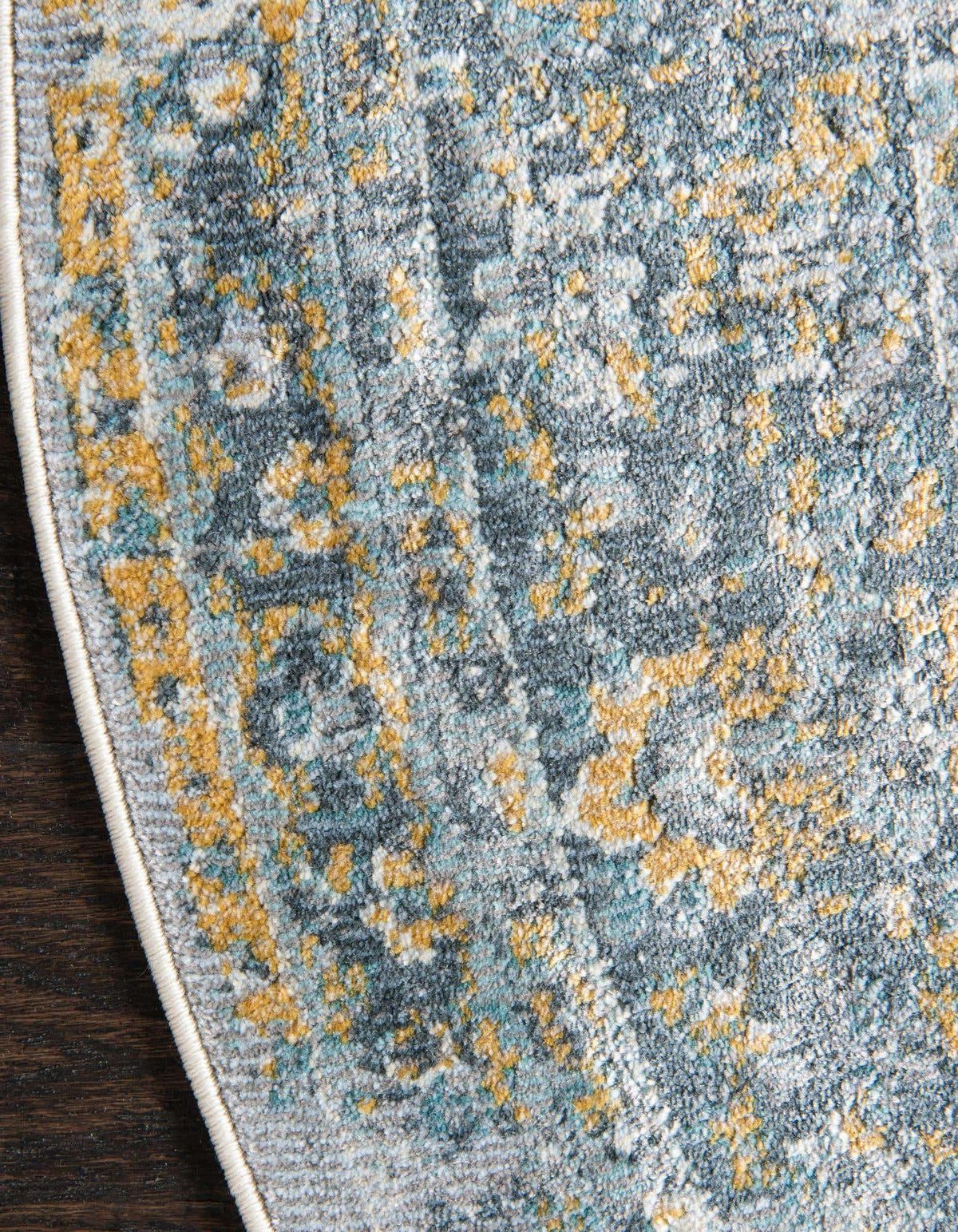 Rund Teppich Havana in Grau von Hadorn™ - Lifestyle Image