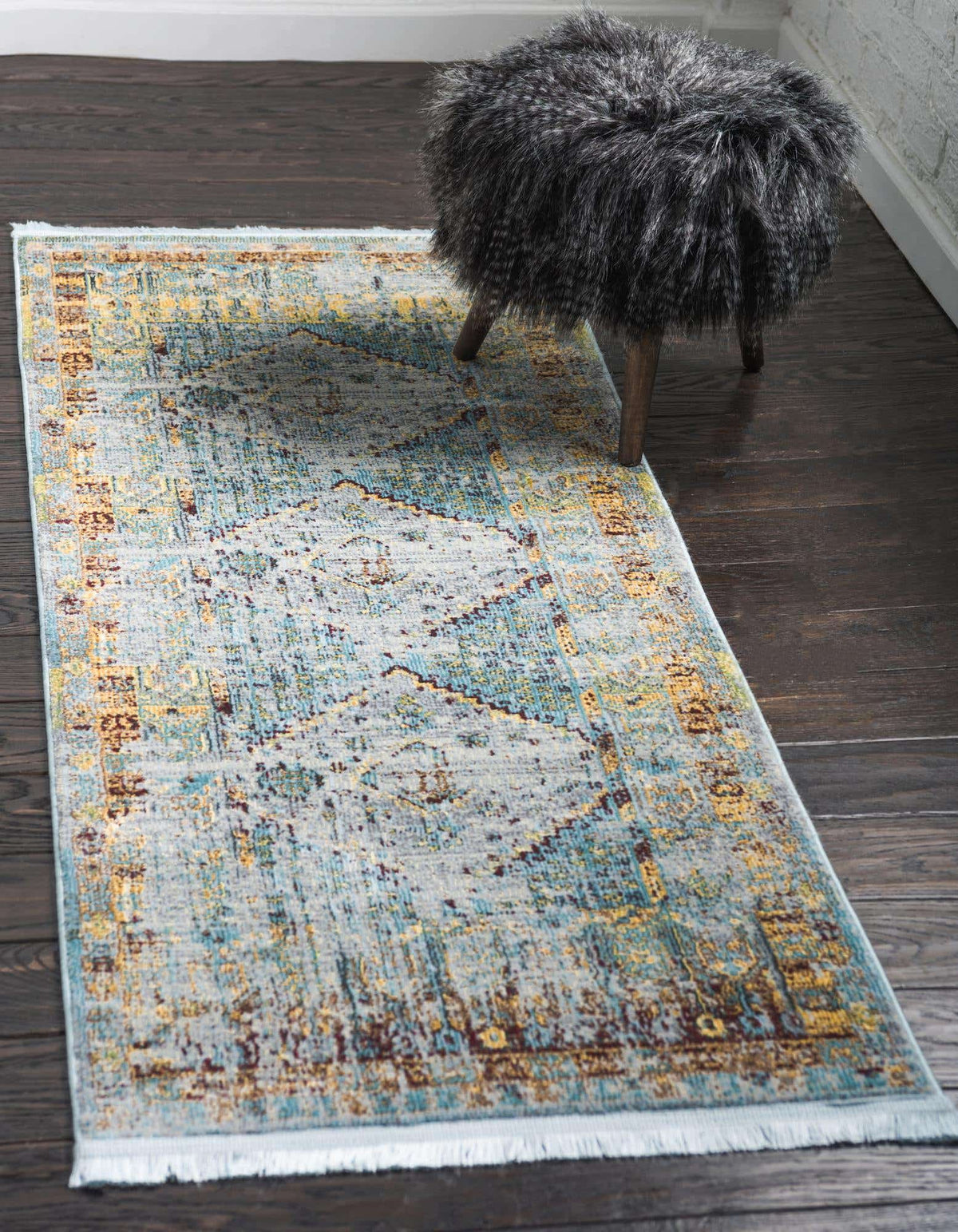 Läufer Teppich Havana in Hellblau von Hadorn™ - Lifestyle Image