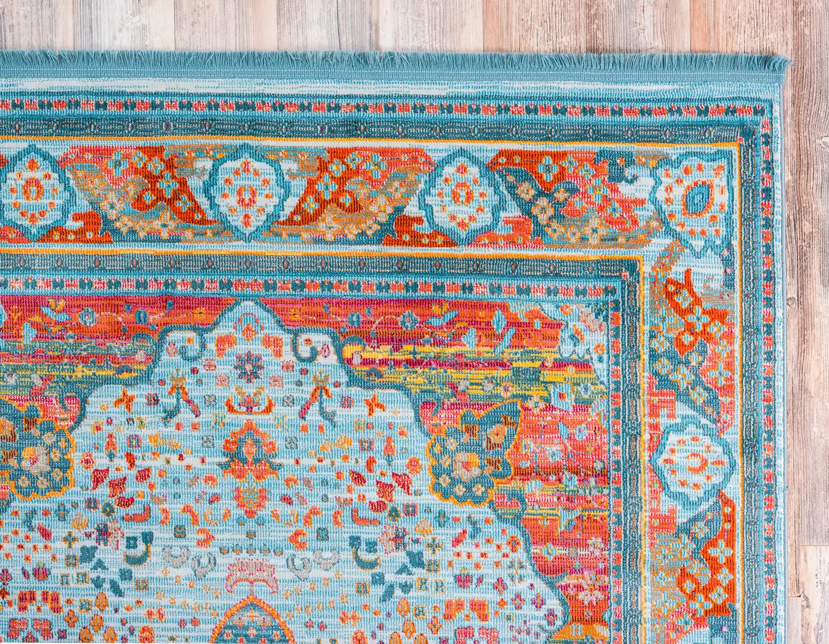 Rechteck Teppich Havana in Hellblau von Hadorn™ - Lifestyle Image
