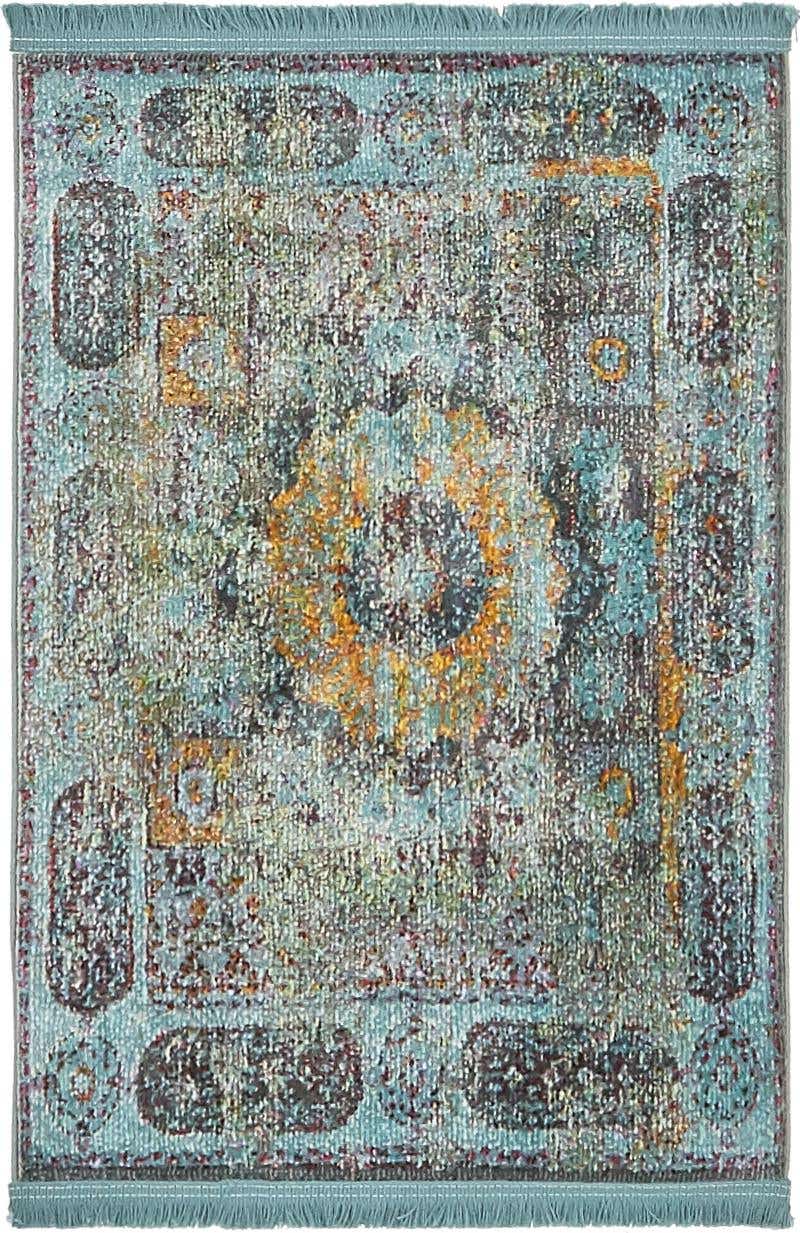 Rechteck Teppich Havana in Blau von Hadorn™ - Lifestyle Image