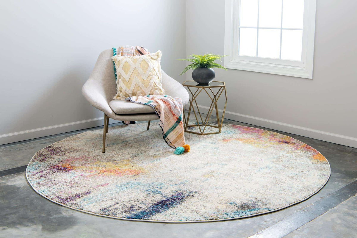 Rund Teppich Spectrum in Beige von Hadorn™ - Lifestyle Image