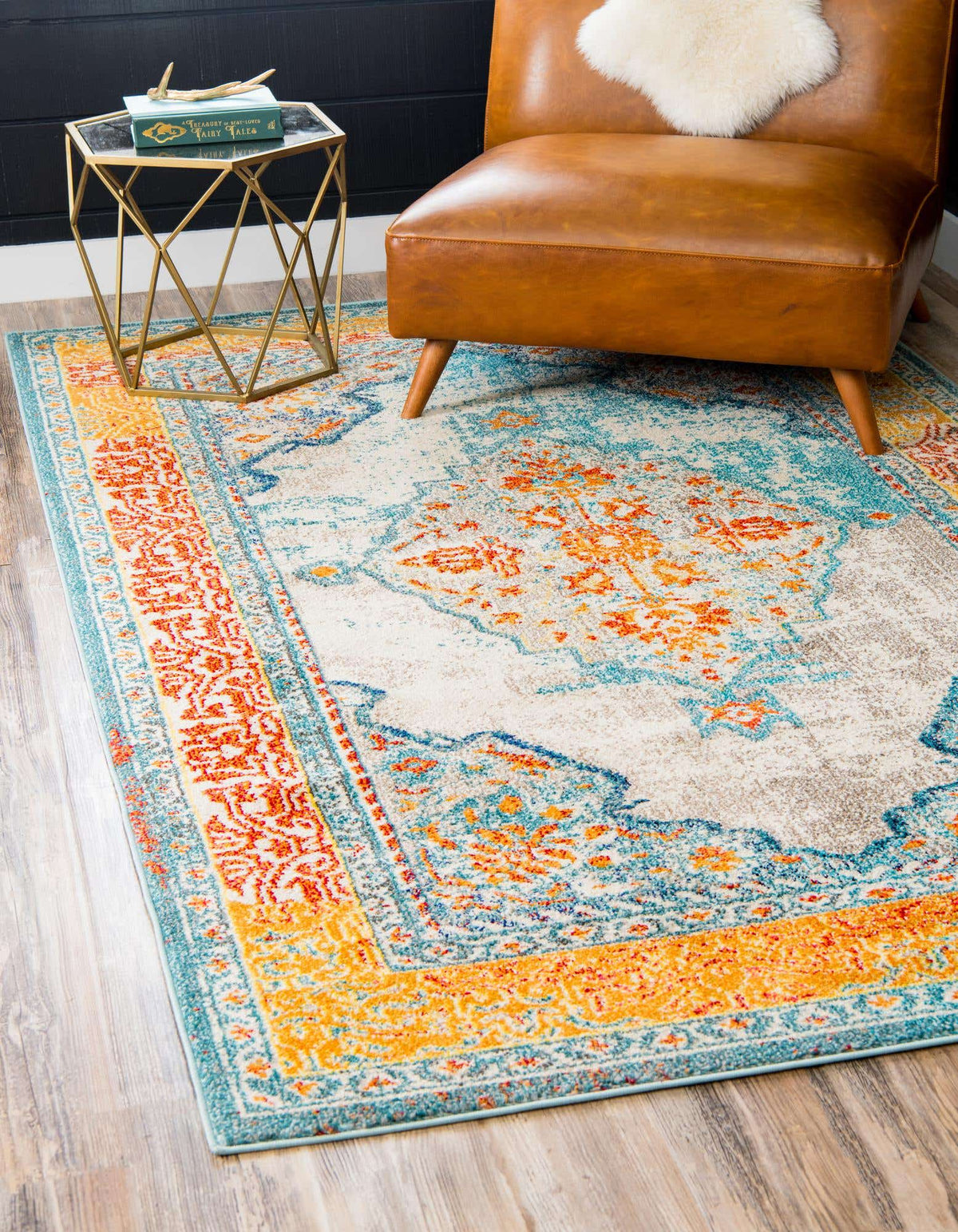 Rechteck Teppich Arte in Blau von Hadorn™ - Lifestyle Image